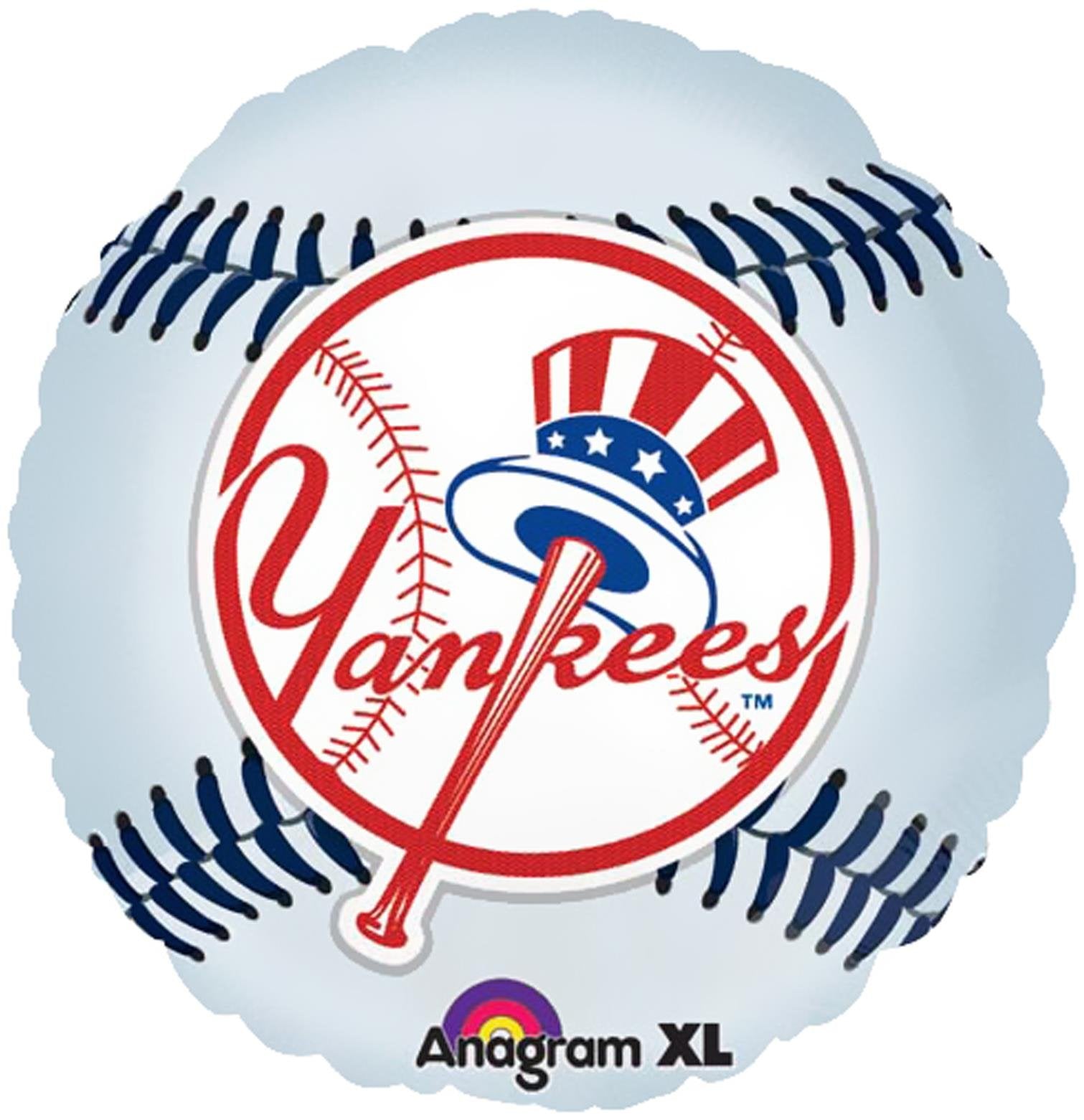 Anagram International Hx New York Yankees Party Balloon, Standard, Multicolor