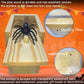 Jishi Large Wooden Spider Prank Box - Funny Surprise Gift for Kids, Adults, White, Ideal for Christmas and Stocking Stuffers