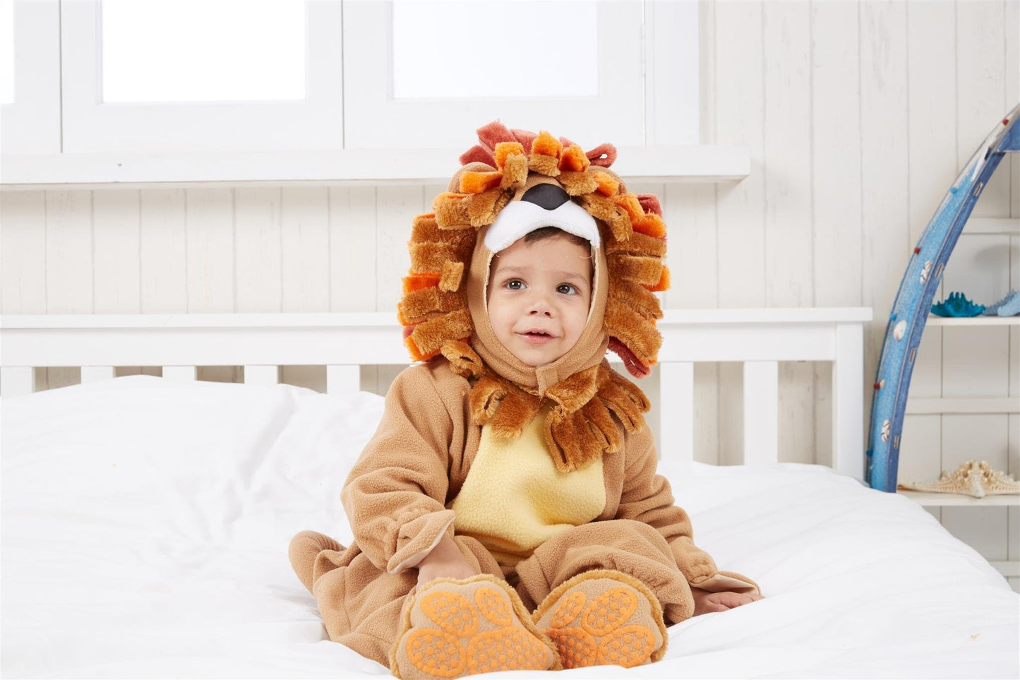 Spooktacular Creations Halloween Baby Lion Costume Toddler Set With Toy Zebra For Kids Deluxe Realistic Halloween Dress Up, Animal Themed Party (6-12 Months)
