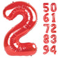 Red 2 Balloon, Number Balloon 40 Inch, Two Balloon Number Birthday Decorations, Second 2Nd For Spiderman Miraculous Ladybug Minn