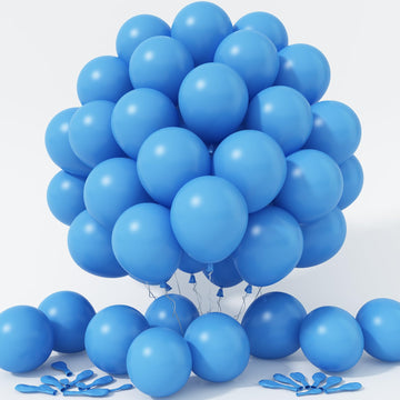 Jobkoo Blue Balloons 100 Pack, 12 Inch Sky Blue Balloon Light Blue Latex Balloons Matte Baby Blue Helium Party Balloons For Birt