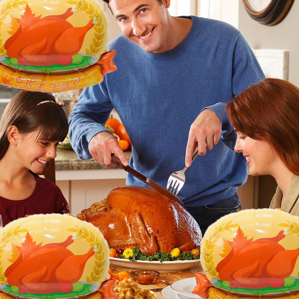 Hadckja Turkey Balloon Thanksgiving Balloons Turkey Foil Balloons For Fall Harvest Thanksgiving-Themed Party Birthday Party Supp