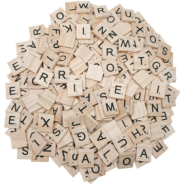 400 Pcs Wood Scrabble Tiles Diy Wooden Scrabble Letters For Spelling Wood Tile Game