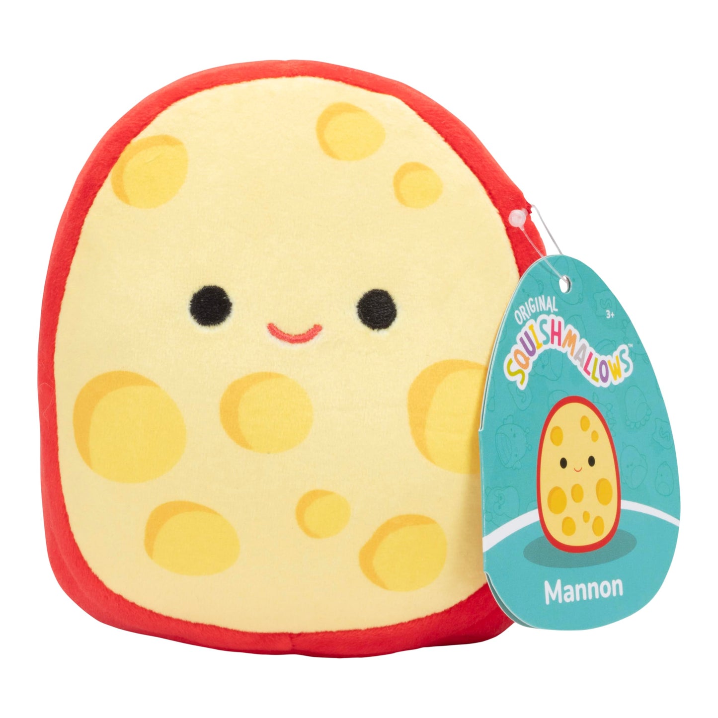 Squishmallows 5'' Mannon The Gouda Cheese Mini Plush - Official Kellytoy - Collectible Soft & Squishy Mini Cheese Stuffed Animal