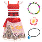 Meland Princess Dress Up For Girls, Dress Up Clothes With Light Up Flower Crown, Halloween Costumes For Girls Toddlers 3-8