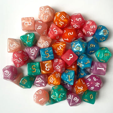 42Pieces DND Dice Set| Candy Color Polyhedral Dice Set for Board Game