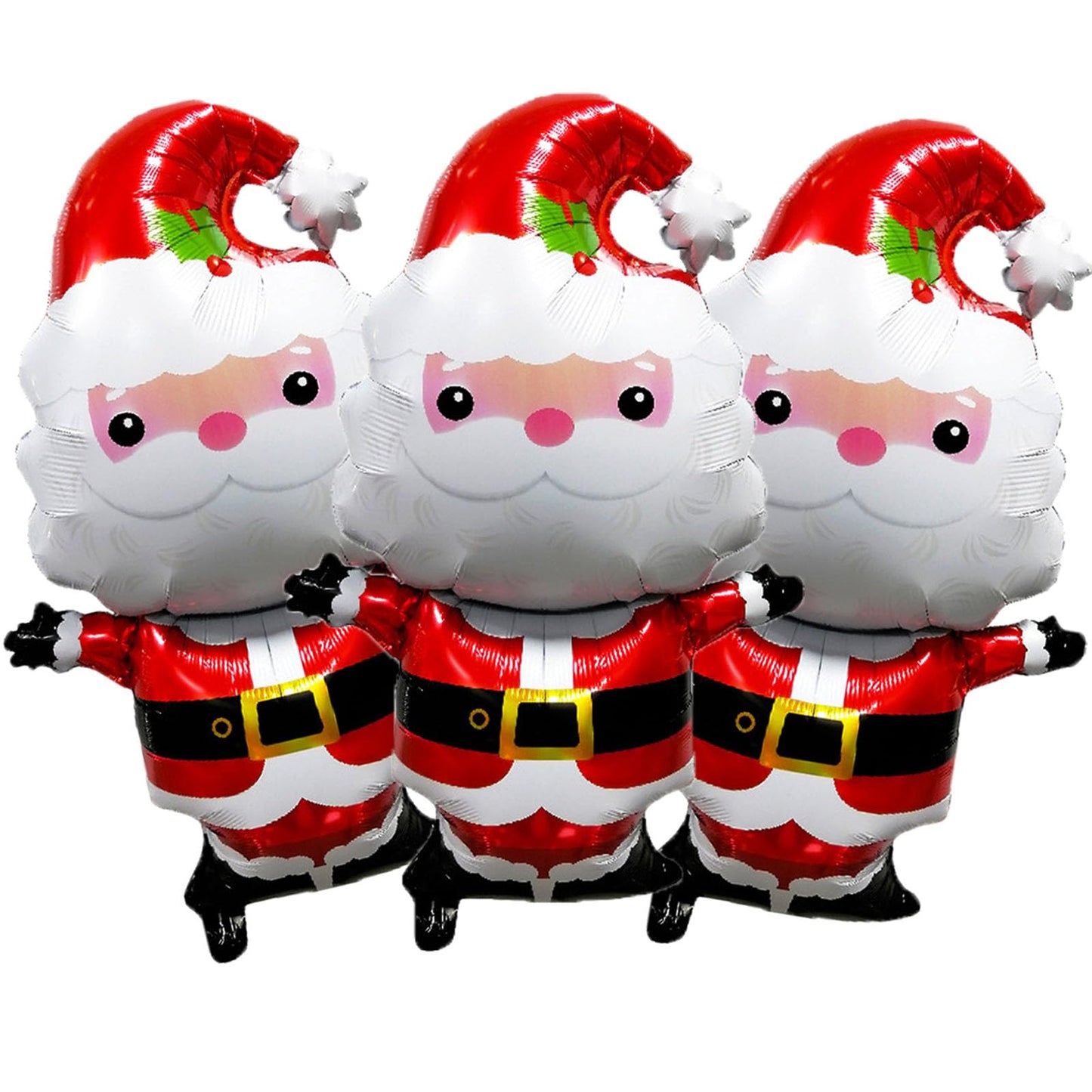Hadckja Santa Claus Balloons Christmas Balloons Cute Santa Claus Foil Balloons For Christmas-Themed Party Birthday Party Supplie