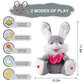 Miaodam Peek-A-Boo Bunny Toy For Toddlers 1-3, Talking Stuffed Animal Repeats Your Words, Sings Children Songs & Lullabies, Interactive Plush With Floppy Ears (Grey)