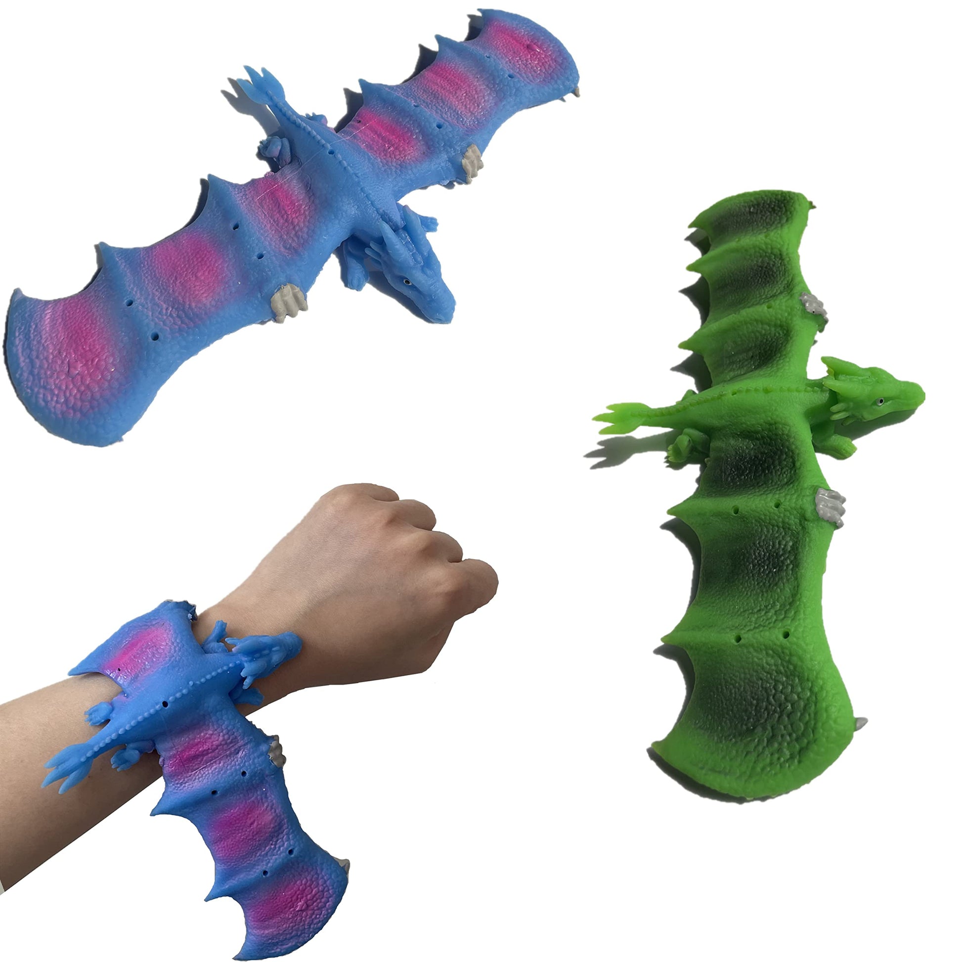 RAYCHY 3PCS Dinosaur Slap Bracelets for Kids Party Favors, Dinosaur Theme Goodie Bag Stuffers for Boys&Girls Birthday Party Gift