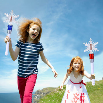 Light Up Frozen Snowflake Wand- Snowflake Spinning Wands,Magic Wand Rotating Toy For Girls And Boys, Magic Princess Sensory Toys