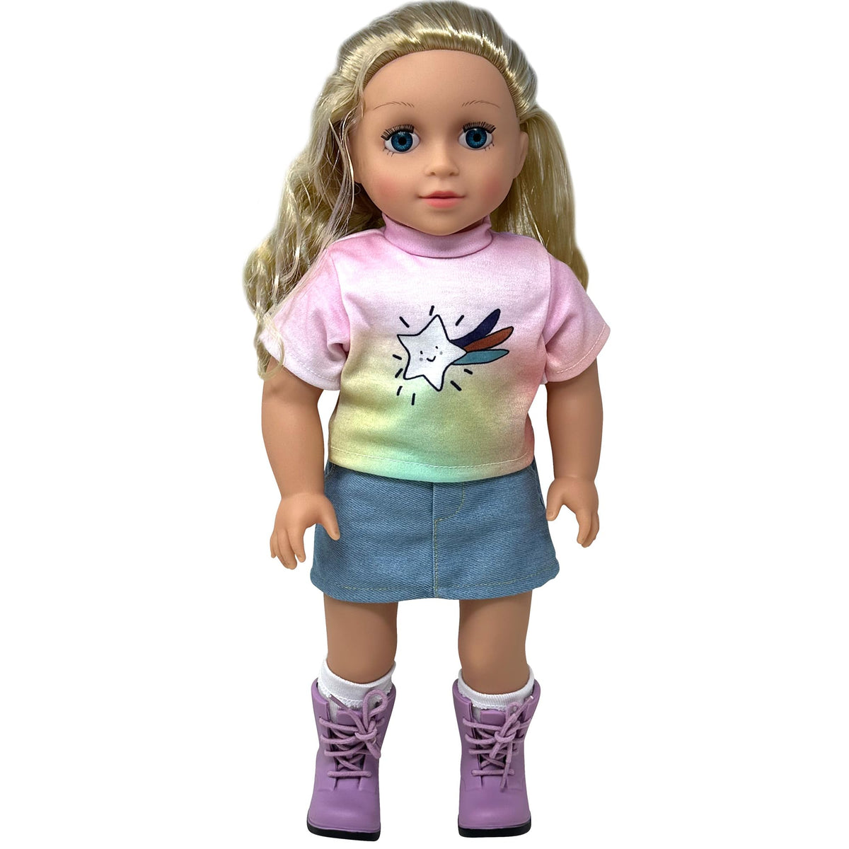 18 Inch Dolls with Soft Hair and Accessories  Soft Body 18 inch Doll with Poseable Vinyl Arms & Legs, Dress Outfit  Cute 18 D