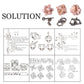 Brain Teaser Puzzle for mature-themeds Puzzles Metal Hole Lock mature-themed Educational Toy Jigsaw IQ Puzzle(6 Pack) (Gold)