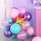 Pink Purple Balloon Arch Kit, Blue Pink Purple Balloon Arch Kit, Hot Pink Teal Balloons Arch, Hot Pink Balloon Garland With Conf