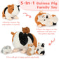 Karister 5-Piece Giant Guinea Pig Stuffed Animal Set, 19.7" Plush Mommy Hamster with 4 Baby Guinea Pigs, Cute Guinea Pig, Polyester