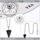 Jetec Wooden Pendulum Board Dowsing Divination Pendulum Witchcraft Altar Supplies With Crystal Necklace And Metaphysical Message Board Kit, 3.9 Inch(White)
