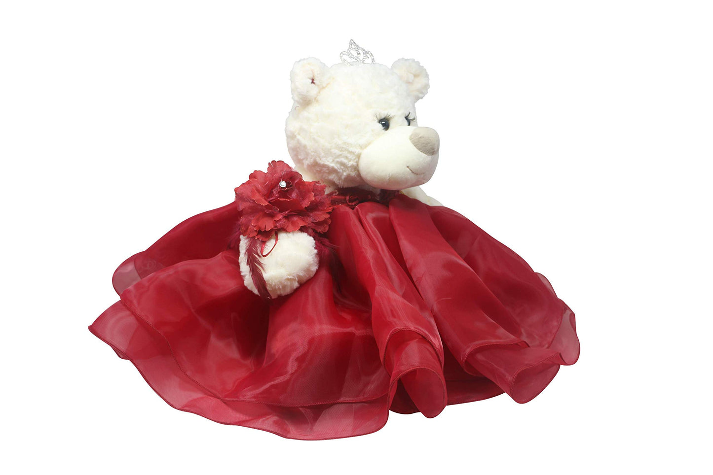 20' Quinceanera Burgundy Teddy Bear Doll With Dress - Kinnex Collections, Realistic & Unique Centerpiece B16831-7