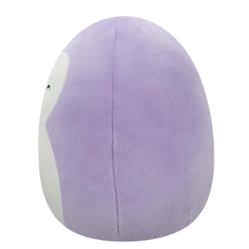 Squishmallows 7.5-Inch Elle The Purple Penguin - Soft Plush Toy with Closed Eyes and White Belly, Perfect for Collectors and Gift-Giving