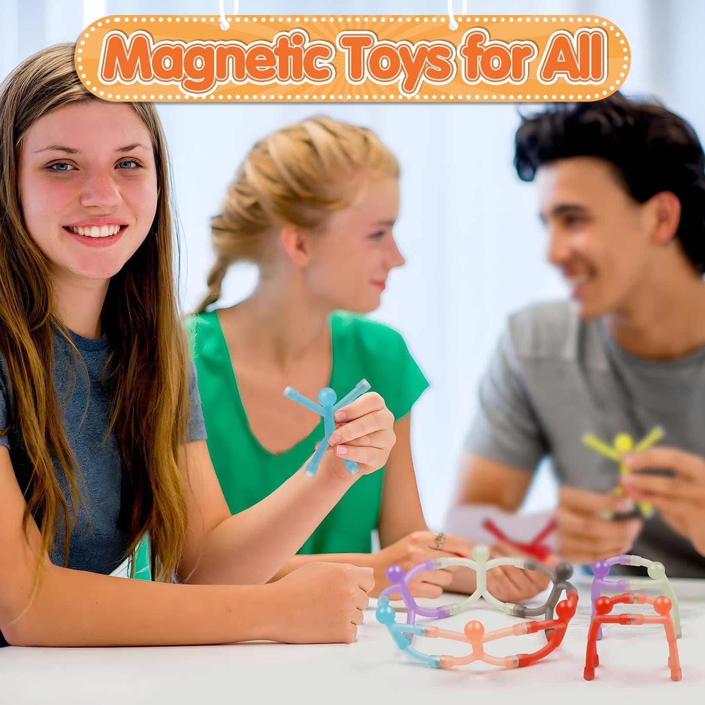 Wudime 10 Pack Magnetic People, Magnetic Men Magnet Toys, Magnet Men Fidget Toys Fun Magnets, Cute Fridge Magnets Refrigerator M