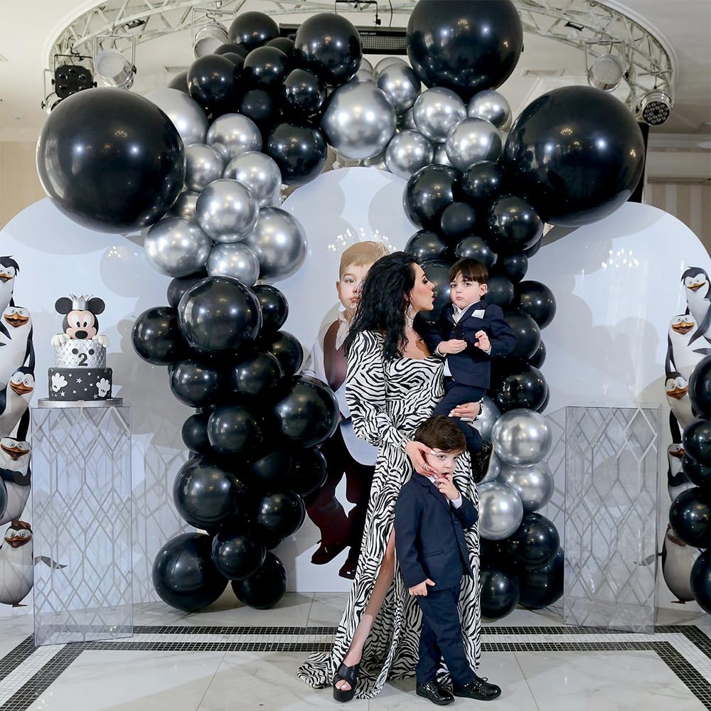 Black Balloons For Arch Decoration Latex Balloons 60Pcs Balloons 12 Inch Matte Balloons Birthday Balloons For Birthday Baby Show