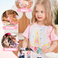 Wernnsai Rainbow Unicorn Toddler Aprons - Kids Aprons For Girls Toddler Paint Art Smock Waterproof Cooking Baking Painting Gardening Artist Chef Apron For Kids Age 2-5 Years