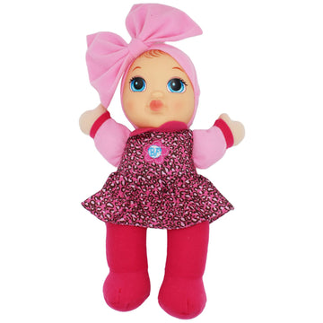 Baby'S First Soft & Cuddly Baby Kisses Doll - Dressed In Print Top And Leggings - Press Her Tummy For A Sweet Kisses Sounds And Says I Love You