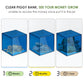 Piggy Bank For Adults Must Break To Open, Vcertcpl Acrylic Clear Piggy Bank Money Saving Box For Cash Saving, Unopenable Adults Piggy Bank For Real Money Bank Coin Bank Change Jar