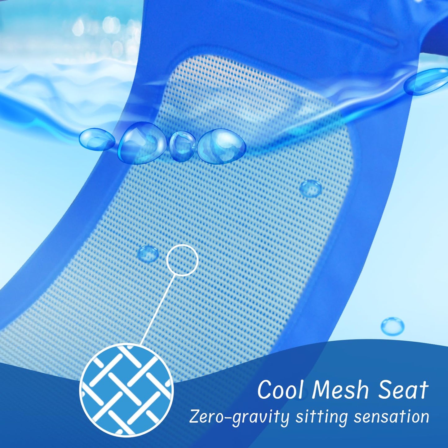 Sunrio Inflatable Pool Float Chair With Ergonomic Headrest Pool Floaties Floating Pool Chair Lounge Floats For Swimming Pool With Cup Holder Comfort Cool Mesh Vent Seat For Adults