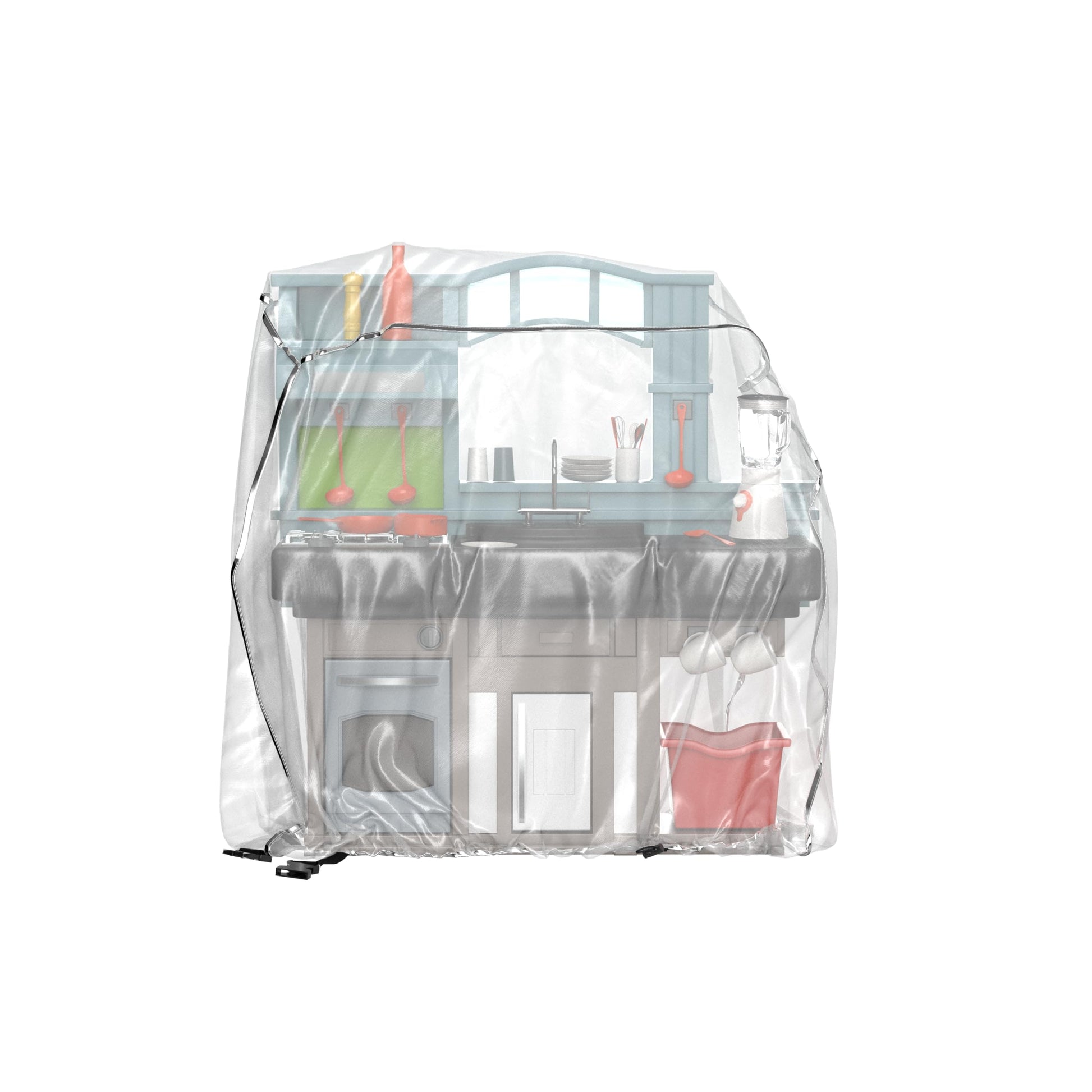 Kids Kitchen Playset Cover for Step2 Best Chefs, Transparent, Covered Kitchen Will not Be Forgotten,Cover Only