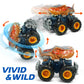 Oriate T-rex Dinosaur Toy Cars for Kids 3-8, Friction Powered Monster Truck with Mechanical Motor, Push n Go Car Stunt Play Part