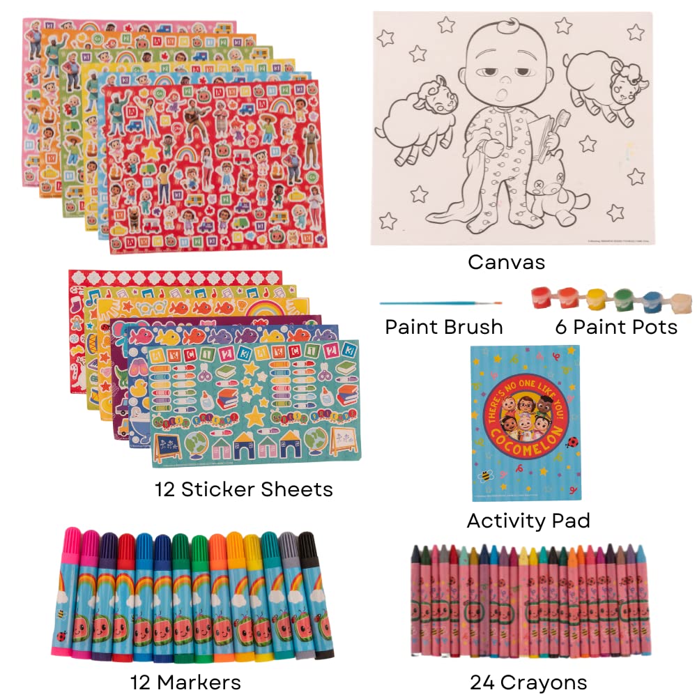 Cocomelon Creative Coloring Canvas Painting And Activity Set For Kids, 1000+ Pcs