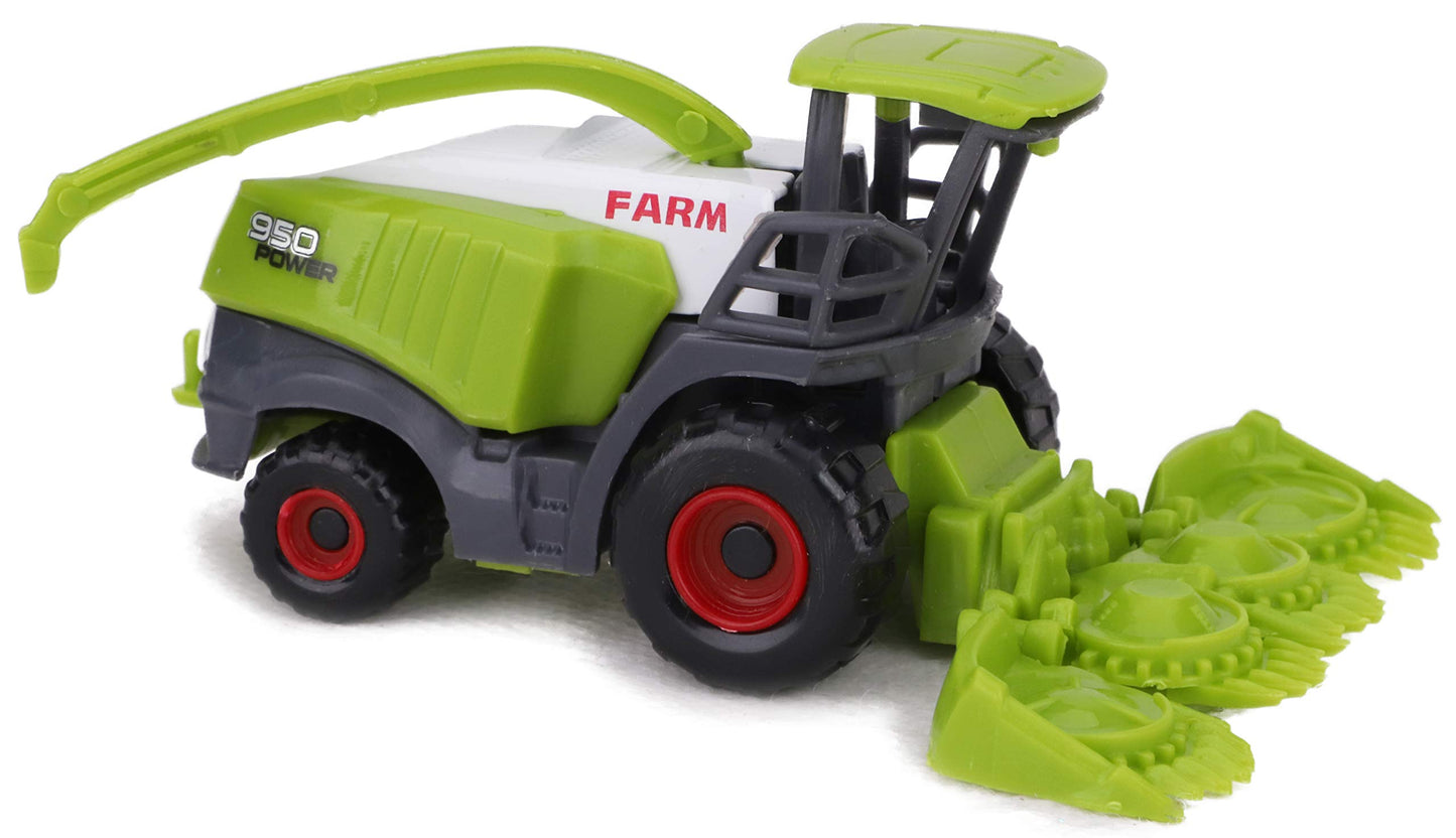 Toyland Set Of 5 Green Die Cast Metal Farm Machinery Toys - Approx 4.5Cm Each - Includes Tractors,Combine Harvesters & More!