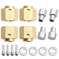HobbyPark RC Brass Spacers Wheel Hex Hubs Extenders for TRX4 Wheels Extension Hex Drive Adapter (10mm Thickness)