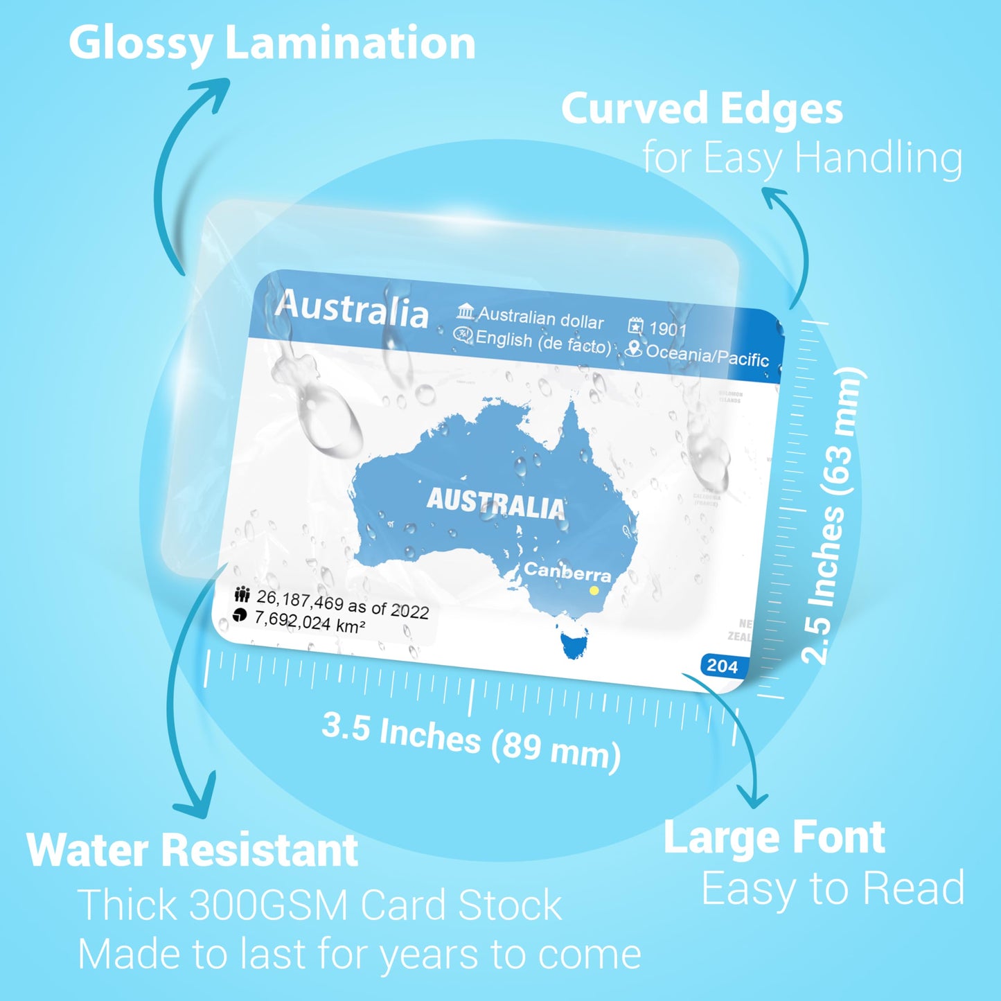 Countries Of The World Flashcards – 290 Country & Us States Complete With Capital, Continent, Flag & More – Educational Geography Flash Card Game Gift For Kids, Family & Adults [Updated August 2024]