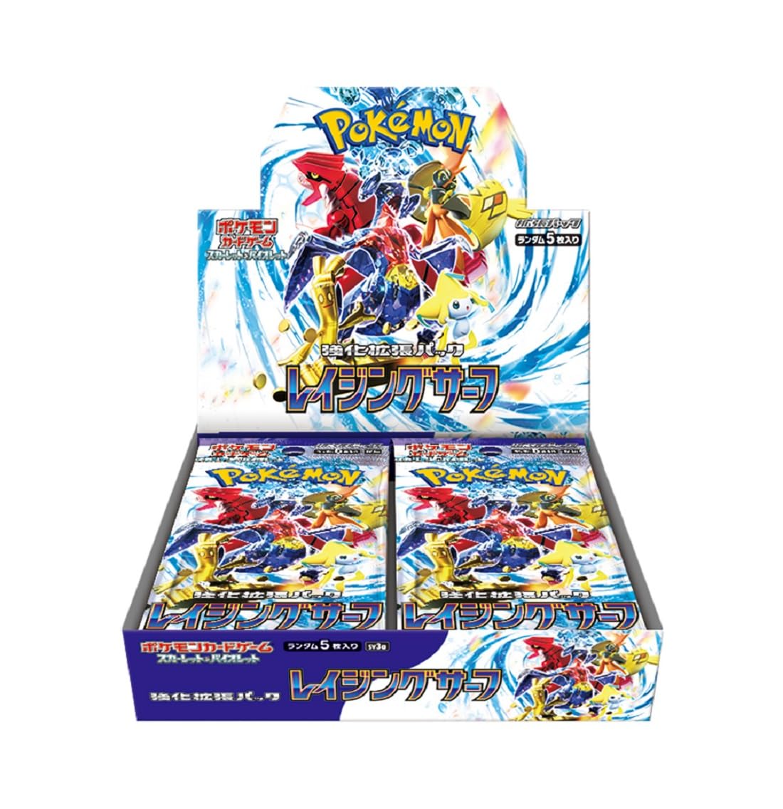 Pokemon Scarlet & Violet Raging Surf Booster Box - 30 Packs, Japanese Version, White, Model 45876532, Paper Material