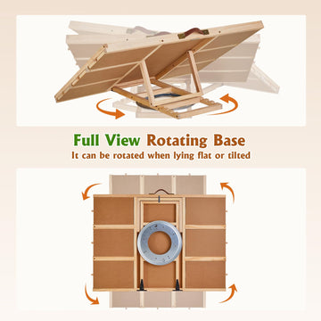 2500Pcs Wooden Rotating Puzzle Board With 6 Drawers, Light And Portable Jigsaw Puzzle Board With Cover, Adjustable Puzzle Table