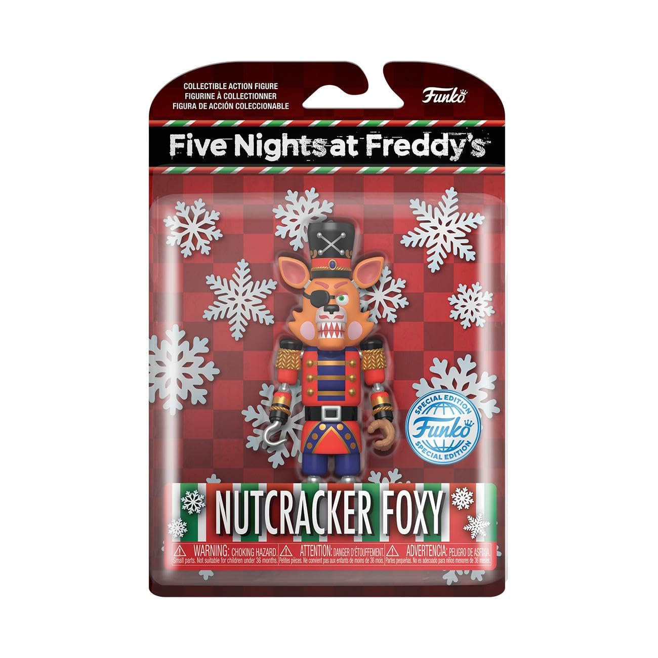 Funko Action Figure - FNAF Five Nights at Freddy's Nutcracker Foxy - Walmart Exclusive - Red and White - Model 73362
