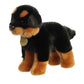 Aurora® Realistic Miyoni® Rottweiler Stuffed Animal - Lifelike Detail - Cherished Companionship - Black 10 Inches