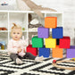 UHAPPYEE Foam Blocks for Toddlers 1-3  12 PCS 5.5 inch Foam Soft Cubes for Kids  Colourful Building Blocks  Stacking Block Sets  tossing Toys