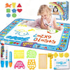 Patpat Water Doodle Mat 40 X 30 Inches, Fruit Alphabet Magic Drawing Mat With 3 Pens, 8 Small Eva Template, 4 Plastic Template, 
