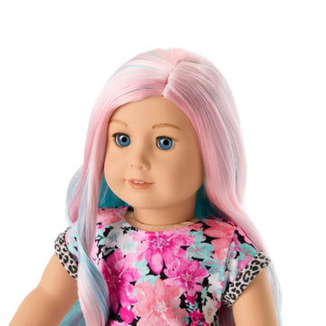 American Girl Truly Me 18-Inch Doll #129 With Lt Blue Eyes, Multicolor Hair, Lt Skin With Warm Olive Undertones, For Ages 6+