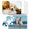 8 Sets Blank White Jigsaw Puzzles Rectangle Sublimation Puzzles Blank Puzzles DIY Custom Puzzle for Heat Press Thermal Transfer 