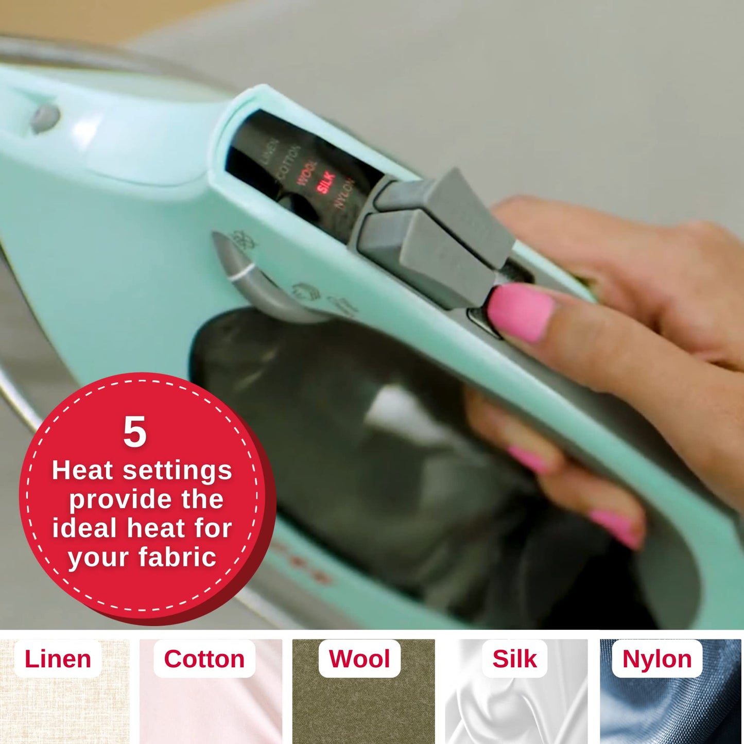 SINGER SteamCraft Plus Iron, 1750W, 300ml Tank, Large, Mint Color