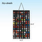 Joymomo Hanging Storage Organizer For Toy Cars Felt Display Case Hold Up 60 Toy Cars (Without Accessories)(Black)