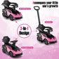 HONEY JOY Pink Push Car for Toddlers, Lamborghini Ride-On with Push Handle, Detachable Guardrail, Horn & Engine Sound, Large Size