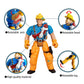 ONEST 12 Pieces Firefighter Action Figures Firefighter Toys 4'' Action Figures with Hats & Accessories for Teens Party Decoratio