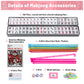 Kyerlish American Mahjong Tile Set with Pink Printed Carrying Bag  166 enhanced Tiles  4 All-in-One Color Racks/Pushers  Mah Jongg Sets  Mahjong Game Set for Travel  Christmas  Birthday Gifts