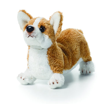 Demdaco Corgi Beanbag Plush Animal Figure 5.5 Inch, Natural Brown