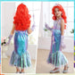Luzlen Litttle Mermaid Costume Girls Princess Ariel Dress Up Purple Outfit With Wig For Birthday Halloween Cosplay Party, 2-3T(Tag 100)