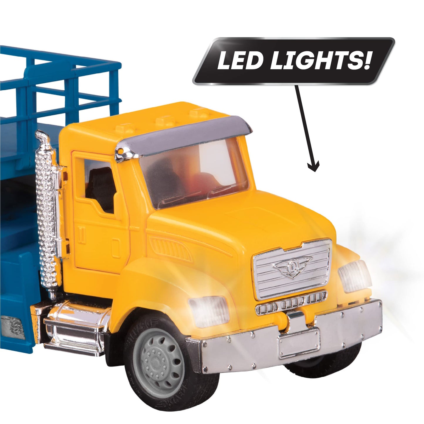 Driven by Battat - Micro Scissor Lift Truck - Toy Truck with Movable Basket, Light & Sound Effects for Kids Aged 3+