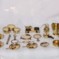 Tirtha Enterprises Brass Miniature Kids Toys Set of 30 peices with All Kitchen Set essencial Utensils for gils and Boys